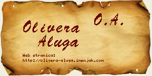 Olivera Aluga vizit kartica